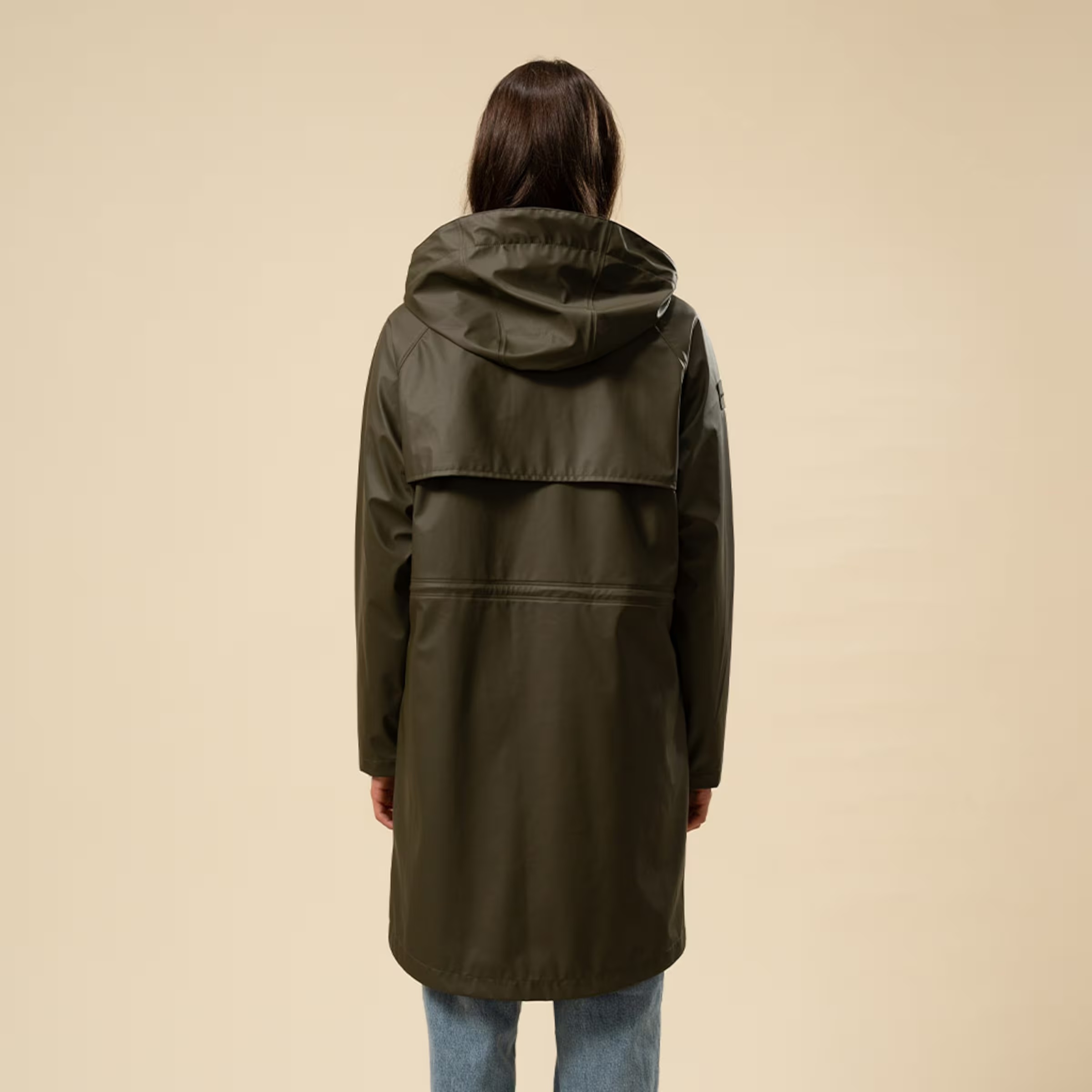 Veste imperméable longue vert forêt pour tous les jours