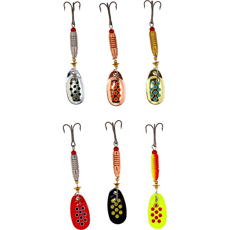 Villfisken Spinners paquete de 6 7,5 g, Mjøsa, Villfisken