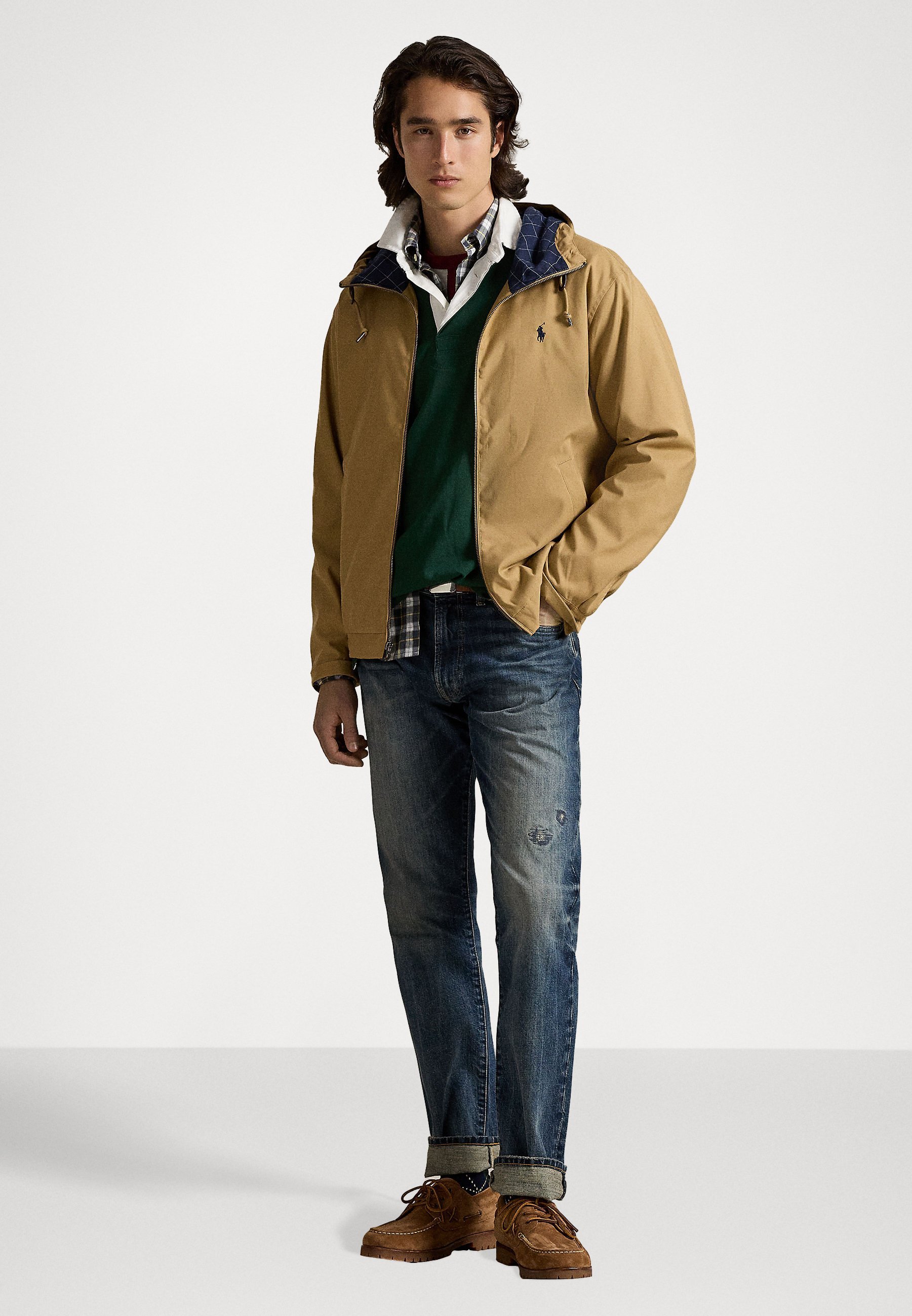 Polo Ralph Lauren twill jack met capuchon - windjack - camel