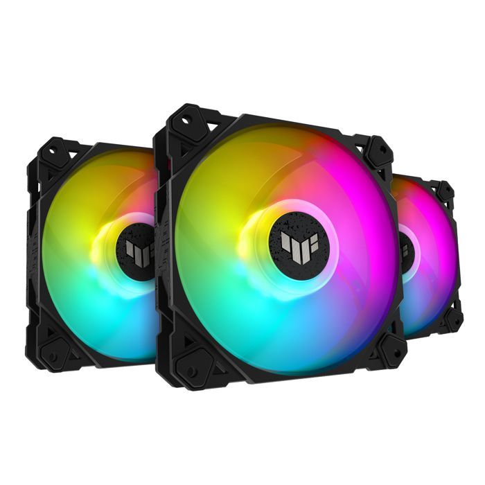 Confezione da 3 ventole ASUS TUF Gaming TF120 ARGB - 120 mm, nere