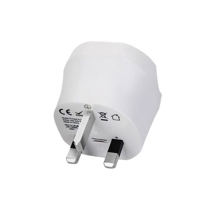 Reiseadapter Europa nach Großbritannien 3250 W – IP44 – Weiß – Dio