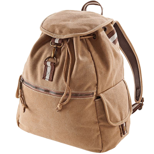 Vintage-Rucksack aus Canvas (18 Liter) (2er-Pack) Quadra