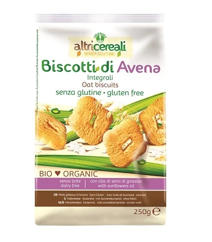 PROBIOS AltriCereali polnozrnati ovseni piškoti brez glutena 250 g