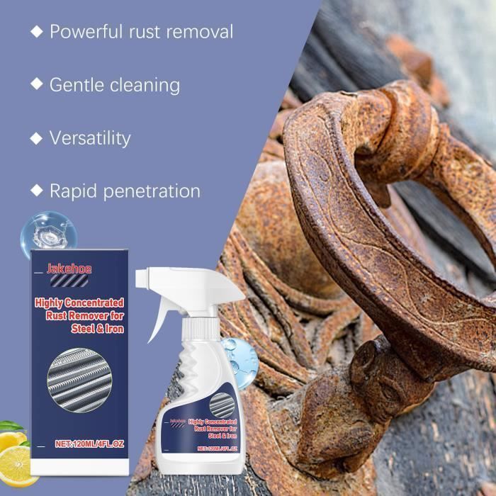 Eliminador de óxido de alta resistencia para metales, potente spray eliminador de óxido para metales, bálsamo eliminador de óxido multicolor de alta resistencia
