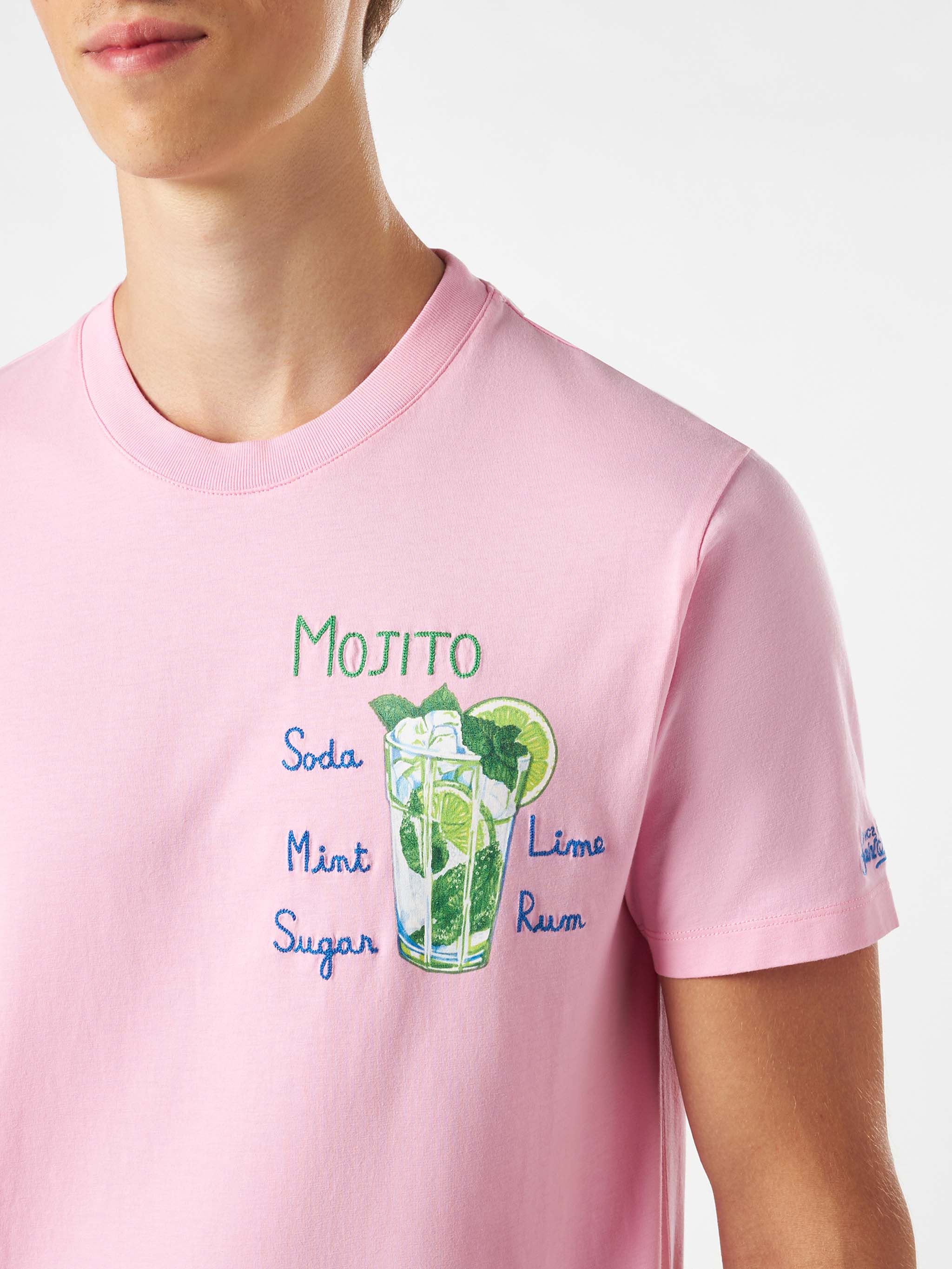 Heren katoenen T-shirt met Mojito-print