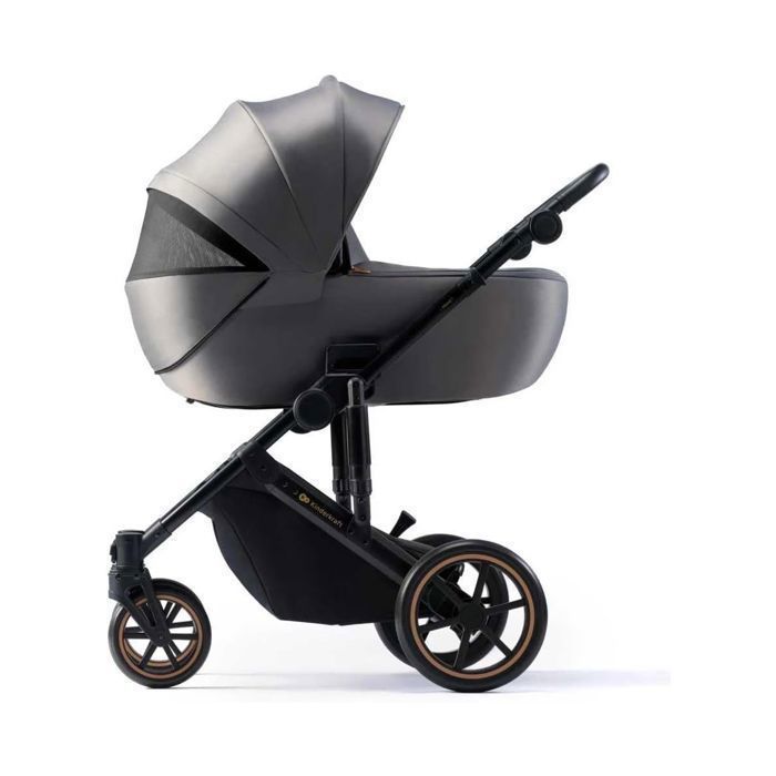 Kinderkraft PRIME2 2-in-1 Combination Stroller, Up to 22 kg, With Spacious Carrycot, Wide Adjustment Range, Grey