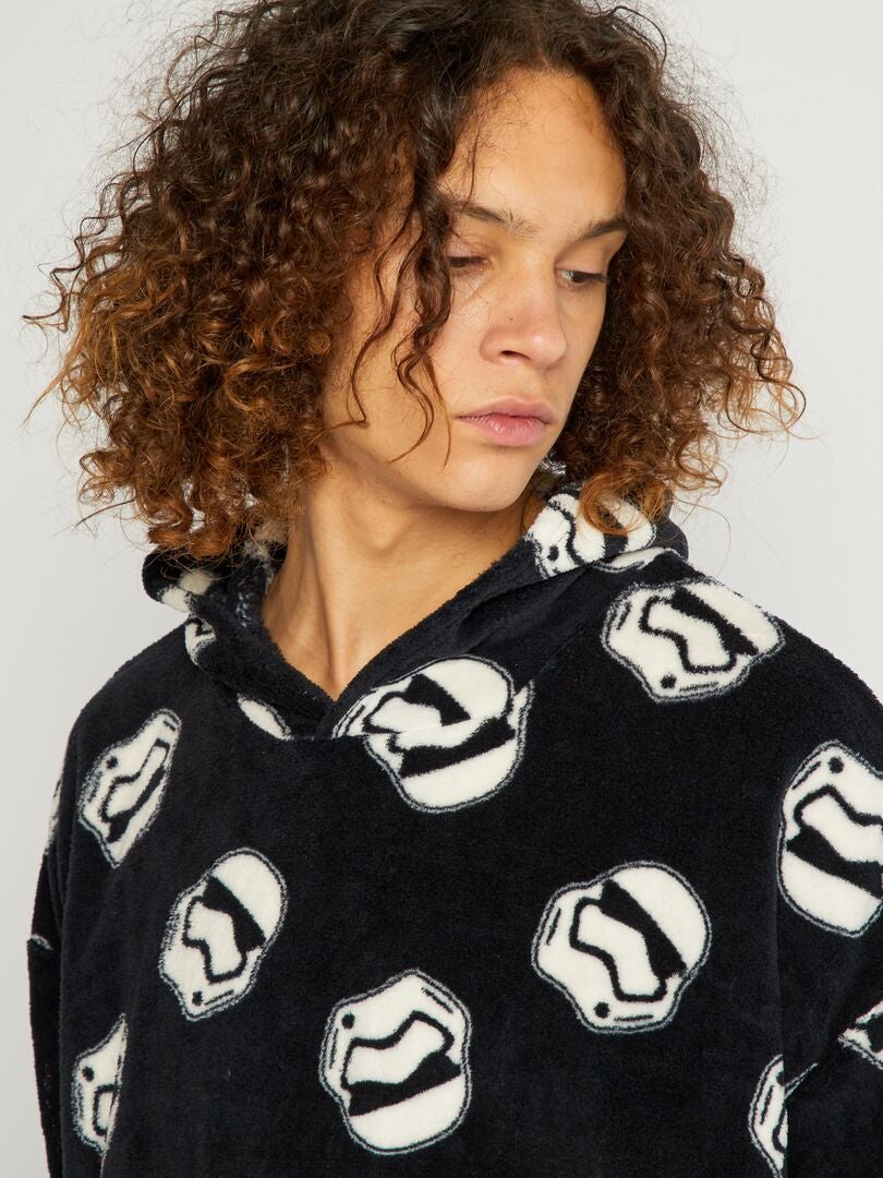 Star Wars 'Stormtroopers' fleece badjas voor thuis - Zwart/Wit
