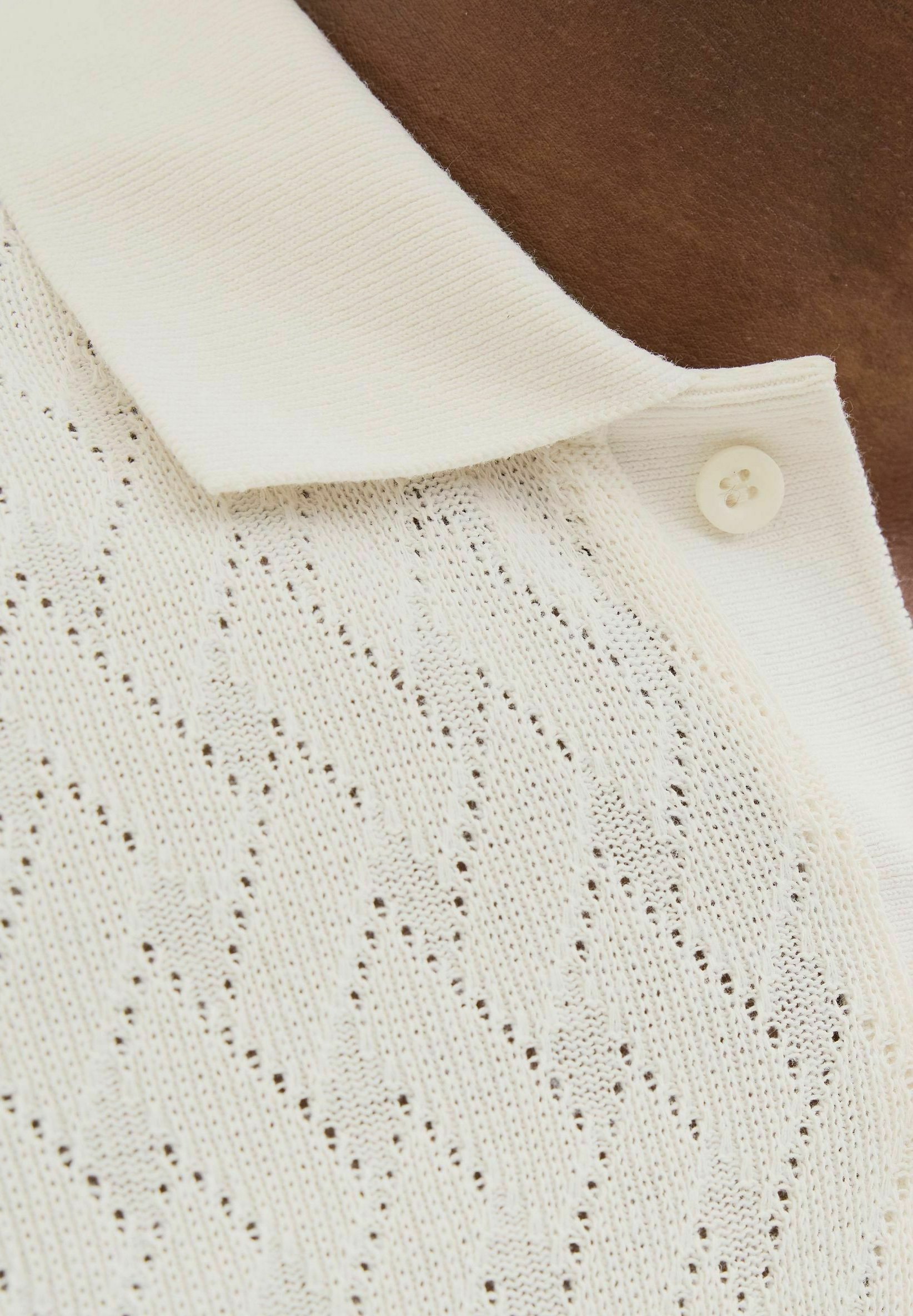 Polo Jack & Jones PREMIUM EINFARBIG - Cloud Dancer