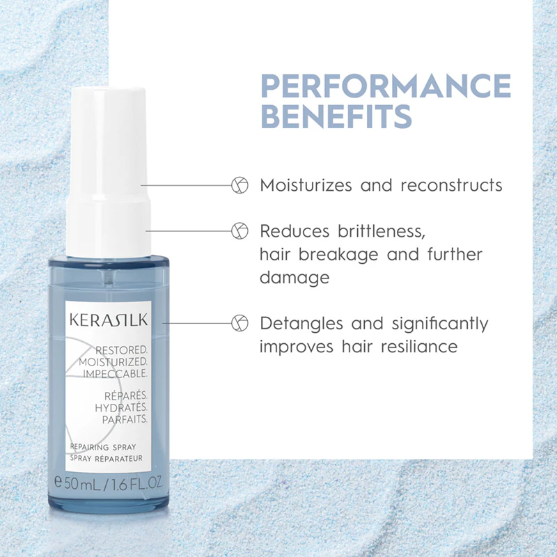 Kit de viagem KERASILK Essentials Repairing Set para cabelos secos e danificados