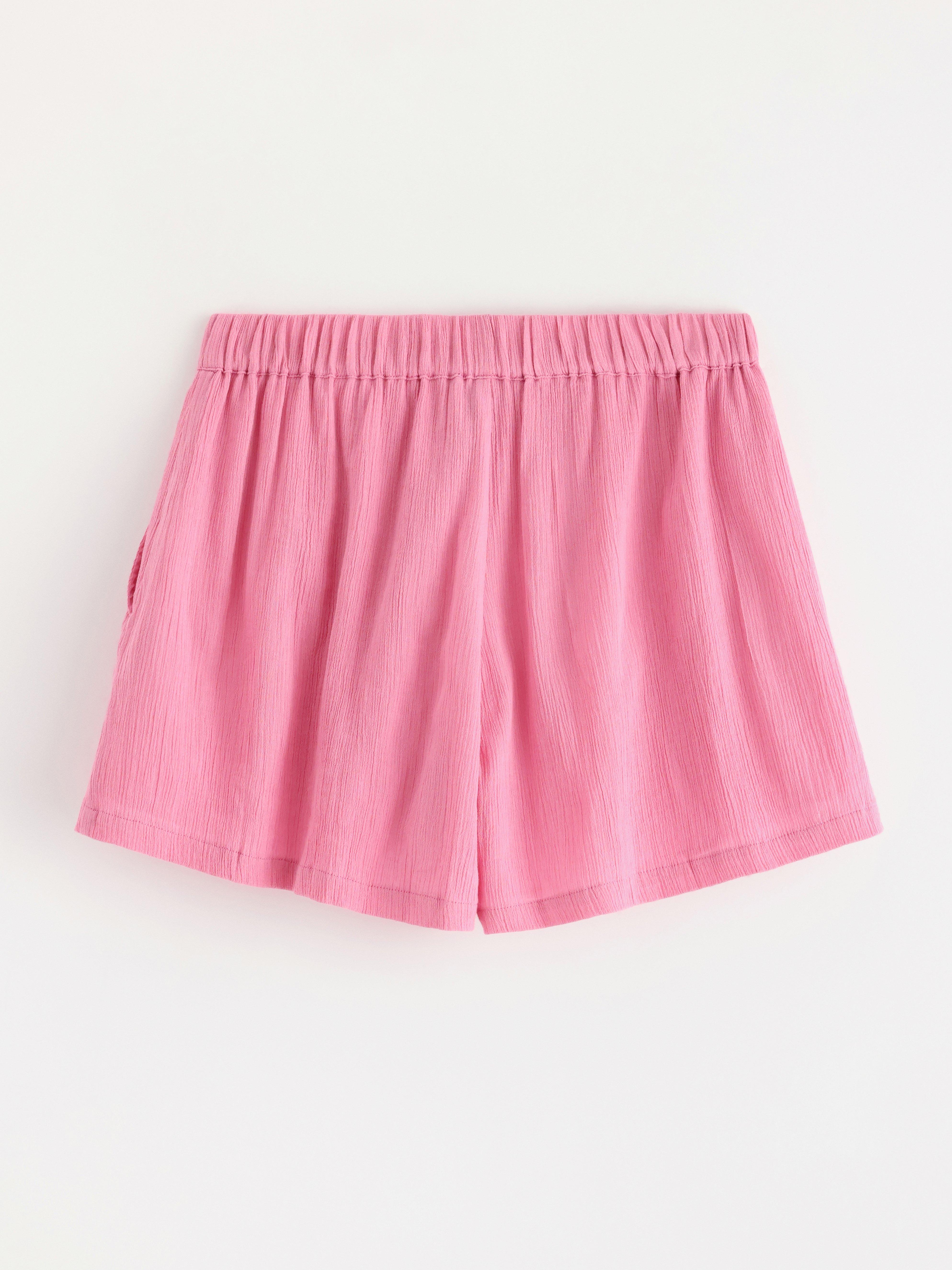Zmačkané kraťasy Dusty Pink
