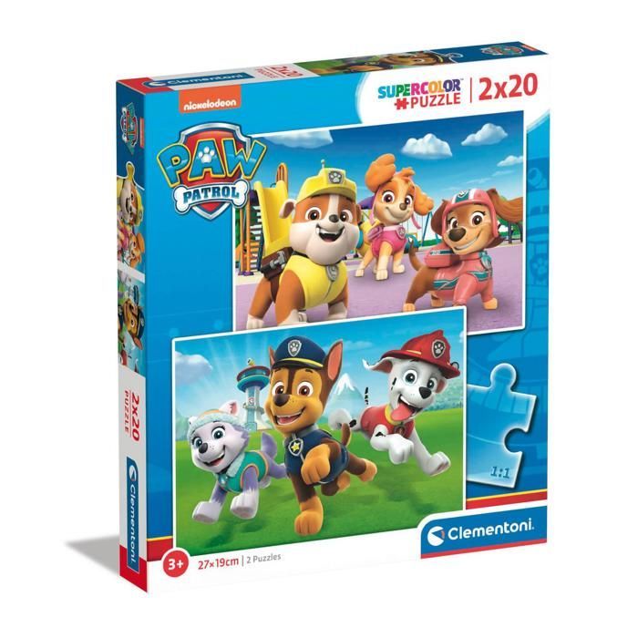 Rompecabezas de 2 x 20 piezas: Patrulla Canina