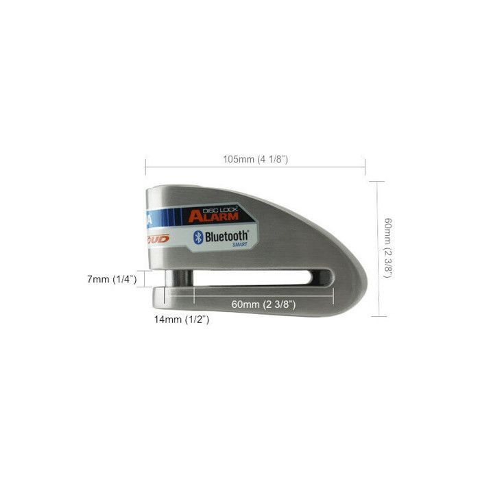 XENA - Antivol Moto Bloque Disque Alarme 120 dB XX15 Bluetooth Acier Ø14mm - Classe SRA