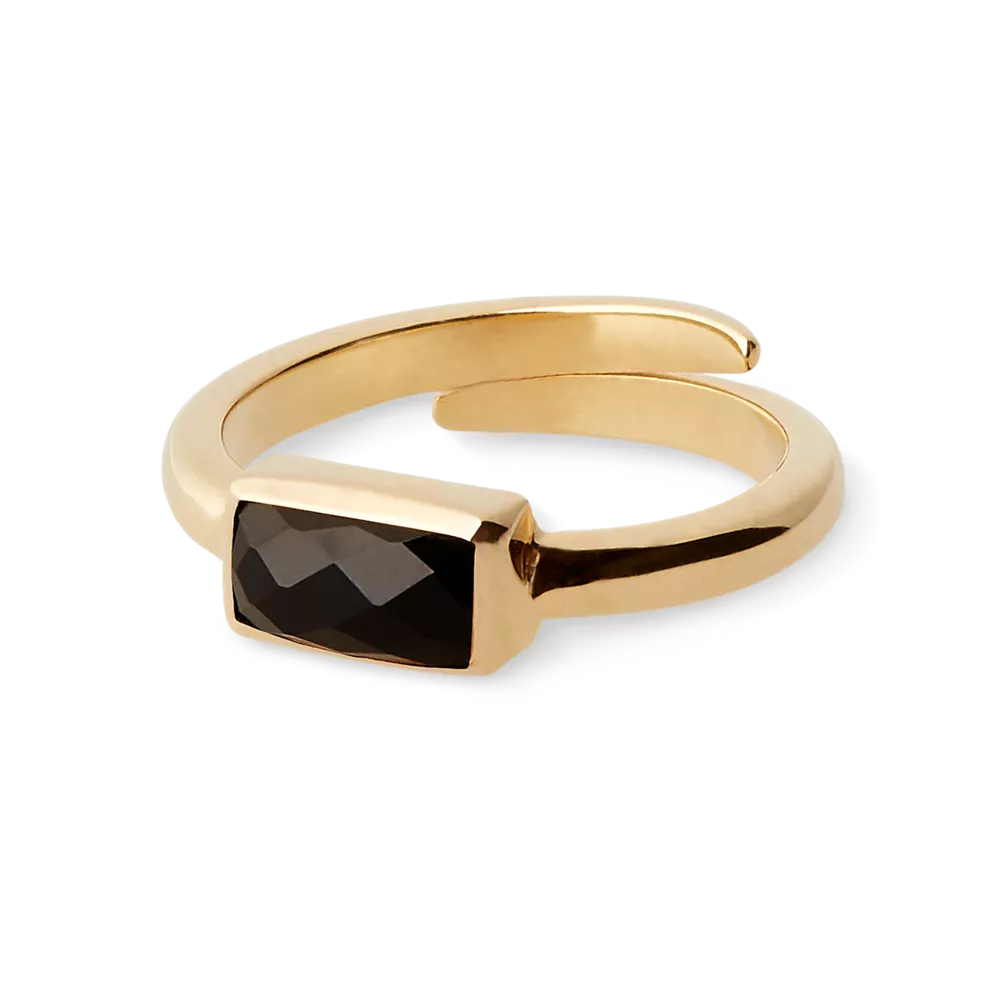 Bague House of Rituals Vintage Cut plaquée or avec pierre précieuse