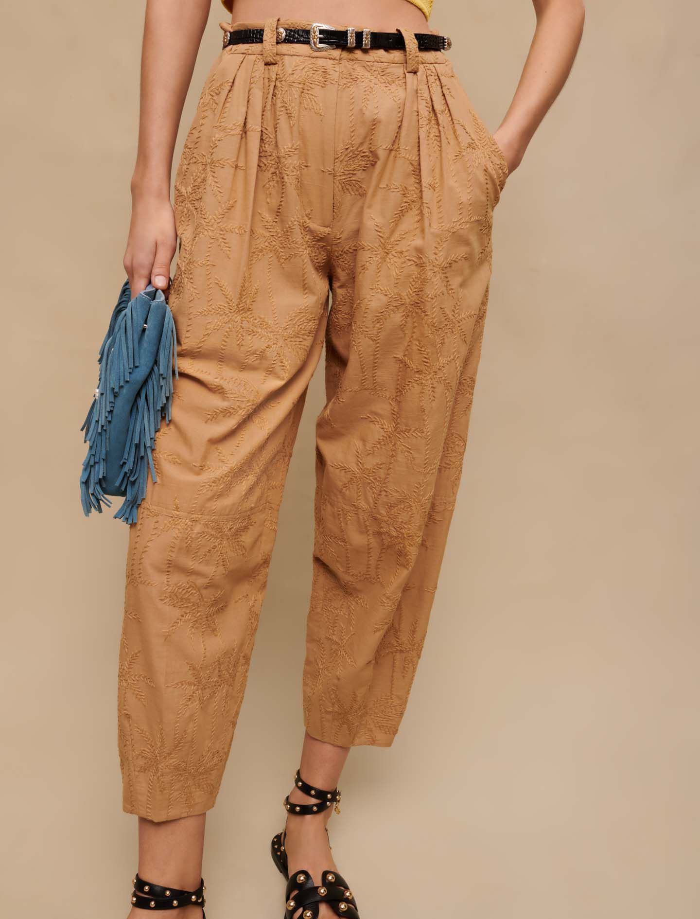 Wortelbeige broek