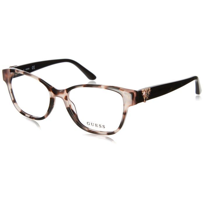 Occhiali da sole quadrati - GUESS - Rosa - 51 mm - Ponte 16 mm - Aste 140 mm - Modello GU2854-S - Donna - Sintetico