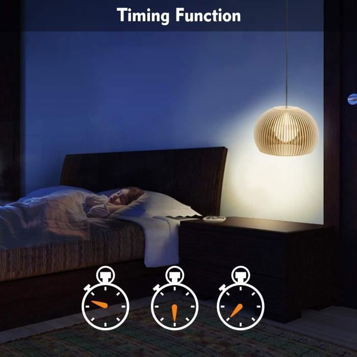 Bombilla LED de color, equivalente a 40 W, casquillo E27, control remoto, luz blanca cálida de 2700 K, bombilla que cambia de color de 5 W (paquete de 4)