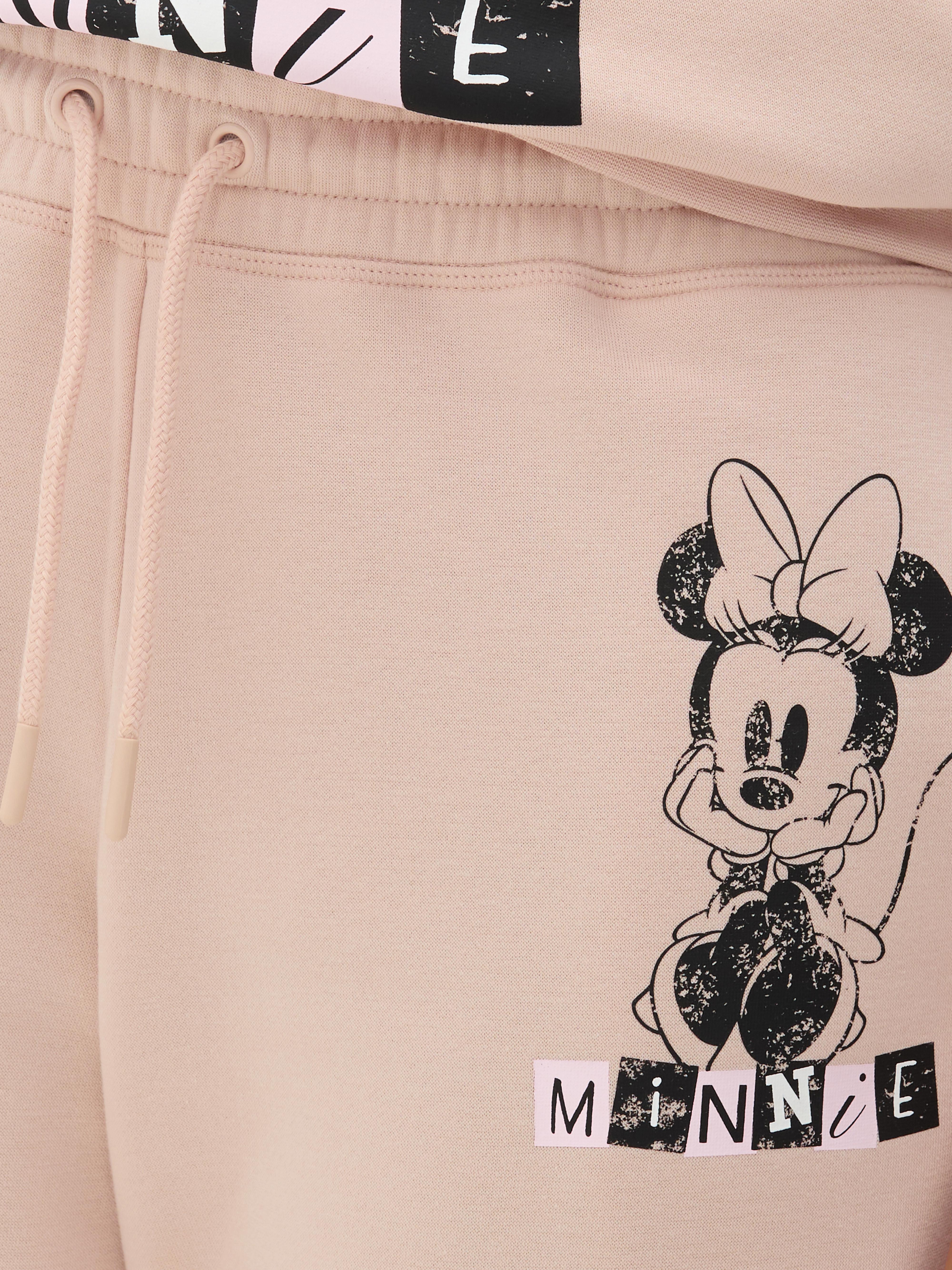 Pantaloni de trening asortați cu Minnie Mouse de la Disney. Pantaloni de trening Minnie Mouse cu un desen animat clasic și talie elastică.