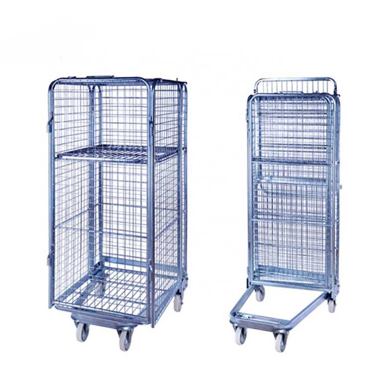 Carretillas móviles plegables para almacenamiento, logística y carga.
