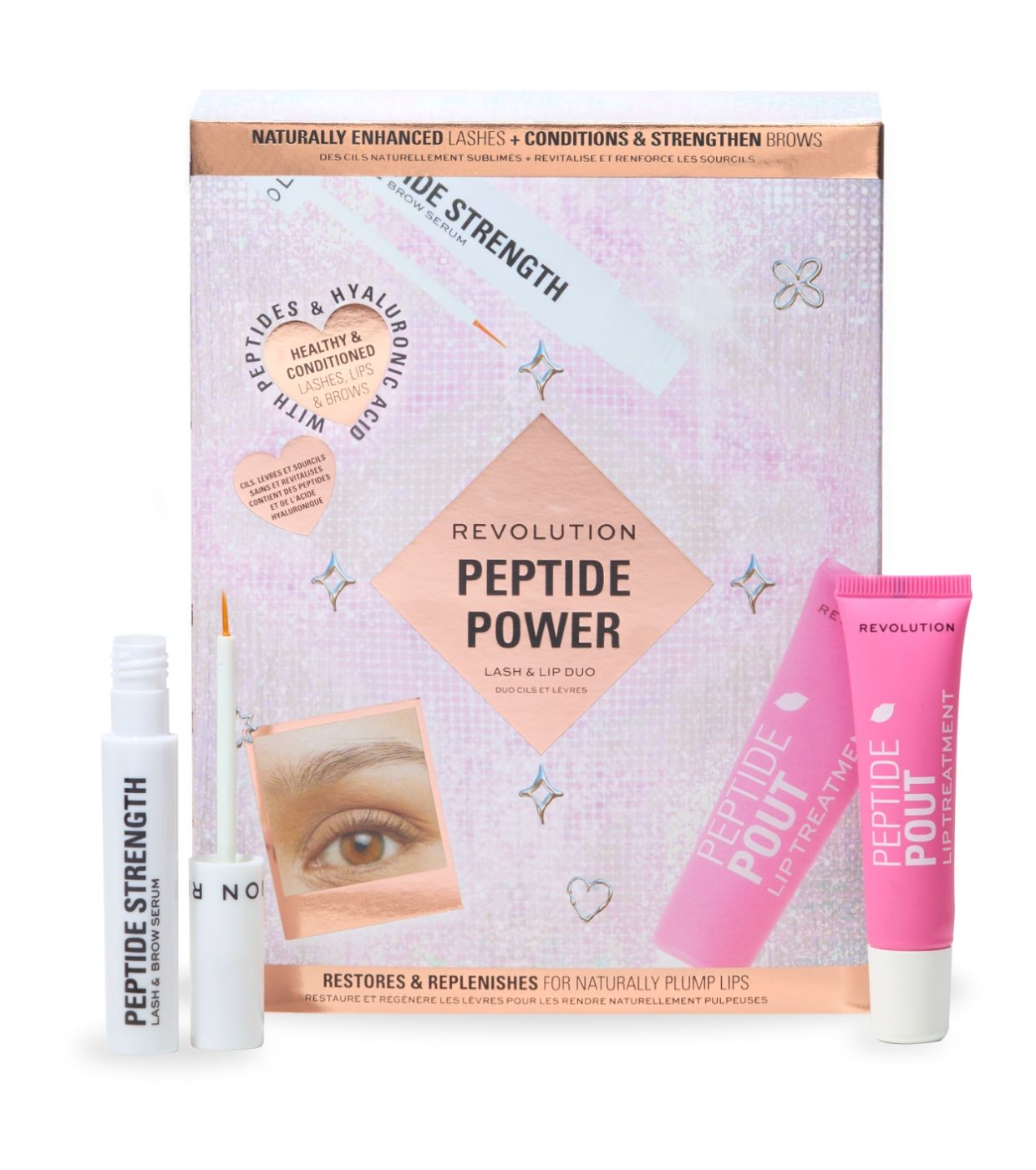 Peptide Power set seruma za trepavice i obrve, tretman za usne Kozmetički setovi