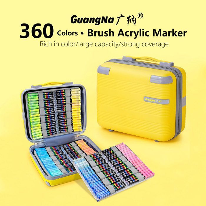 360 kleuren acrylmarkers, watergedragen acrylverfmarkers, GuangNa acrylverfmarkers om mee te schilderen