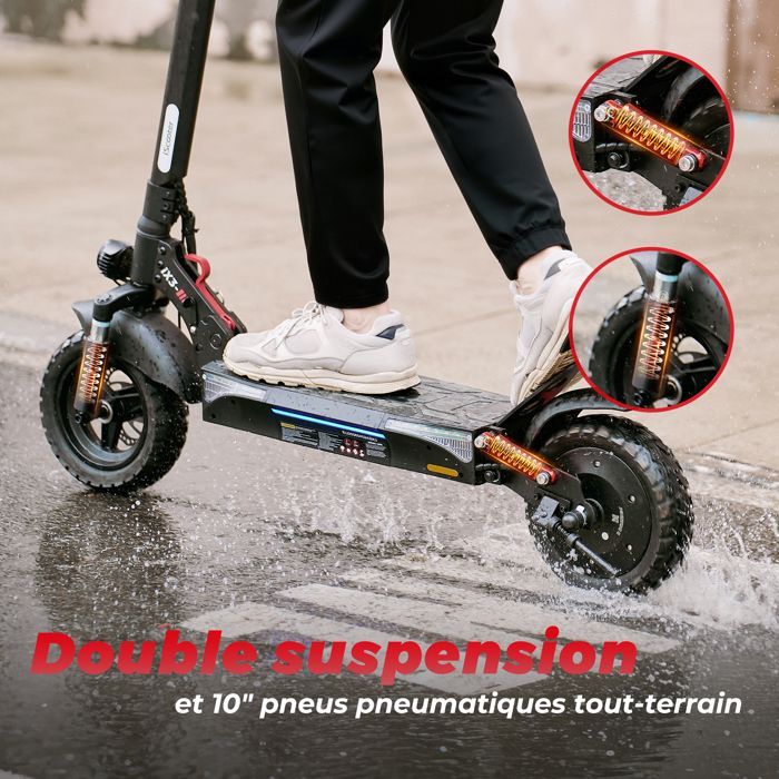 Trottinette Électrique iScooter iX3 Pliable Pour Adulte-10''Avec APP, 4 Vitesses -Moteur 800W-Autonomie 40km- Batterie 48V 10Ah