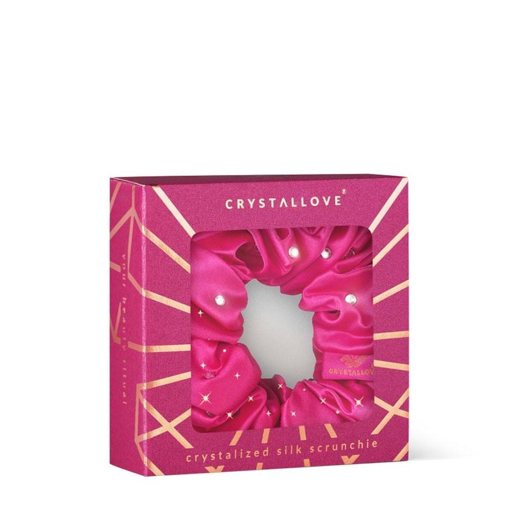Crystallove gumica za kosu od kristalizirane svile – Roza – 1 komad