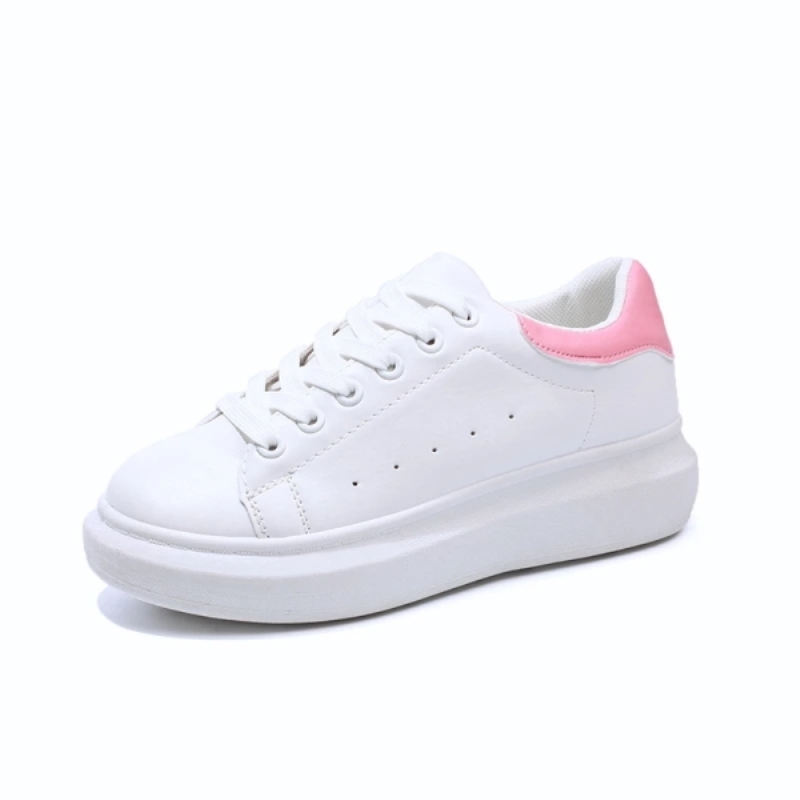 Damesko 2021 Vår Sommer Platform Snøring Hvite Sko Sneakers Dame Tenis Feminino Uformelle Damesko Dame