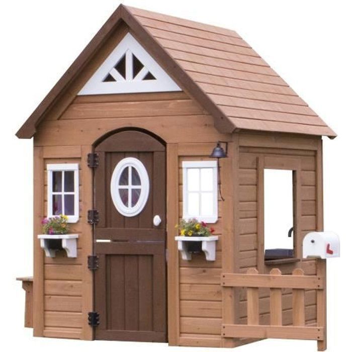 Casetta da gioco in legno Aspen di Backyard Discovery | Casetta da gioco per esterni / Giardino | Casetta da gioco / Tenda da gioco con cucina