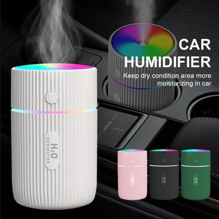 Tratamiento del aire, mini humidificador de aire para coche, ambientador portátil con luz nocturna LED, 2 modos, difusor - Verde Tipo A