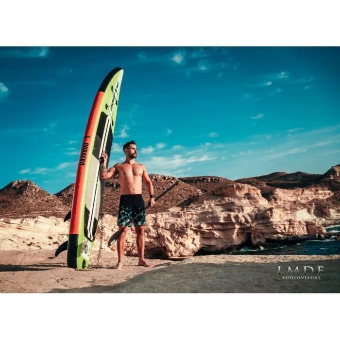 Inflatable Stand Up Paddleboard - SUP Board - 330 x 76 x 15 cm - up to 150 kg - green