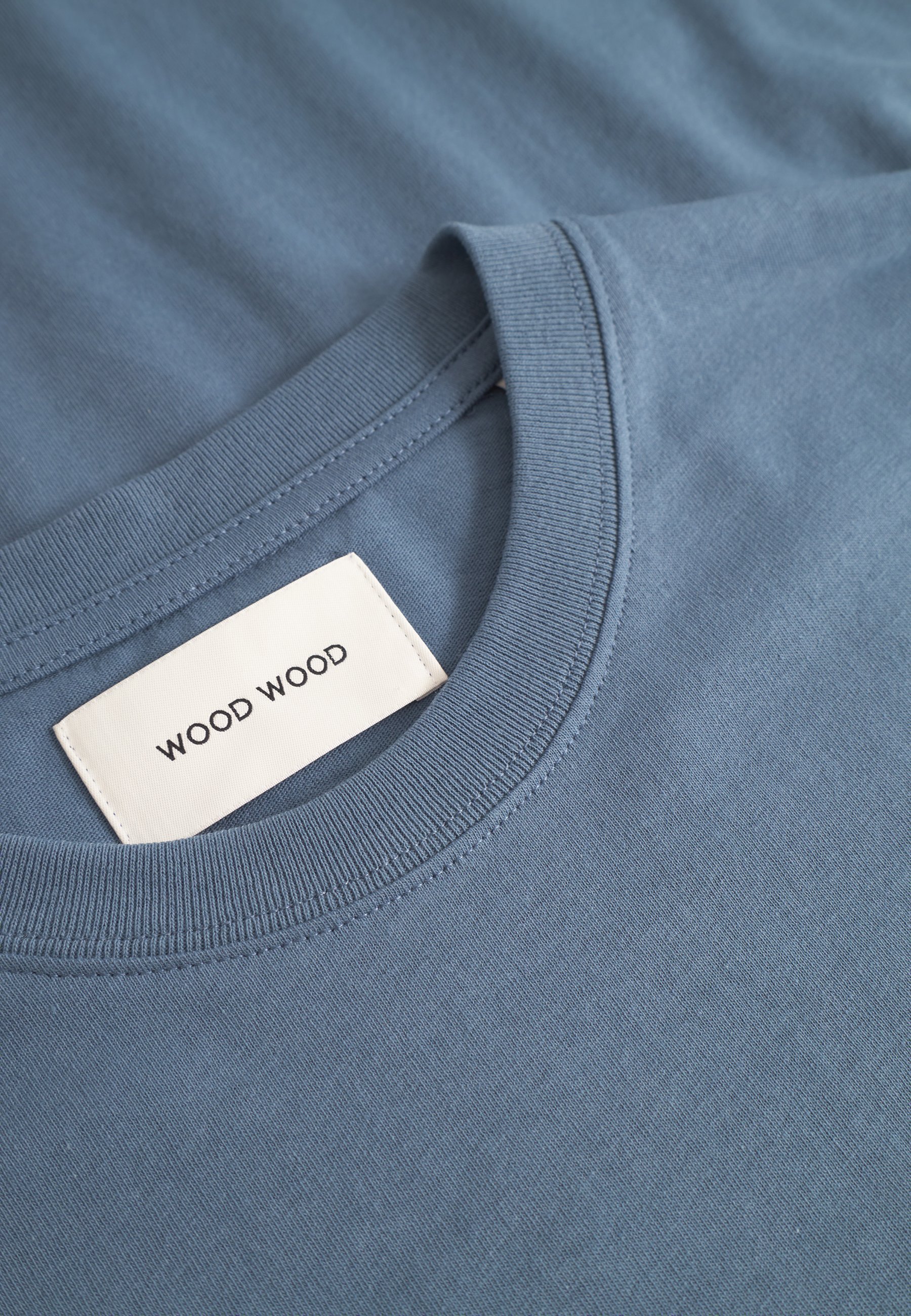 T-shirt basic WOOD WOOD - pinna blu