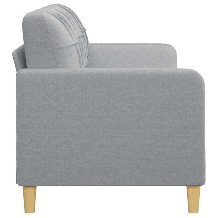 vidaXL Sofá de 3 plazas Gris claro 180 cm Tela, sofá, sofá de salón, sofá de tres plazas, sofá tapizado, asientos 359099