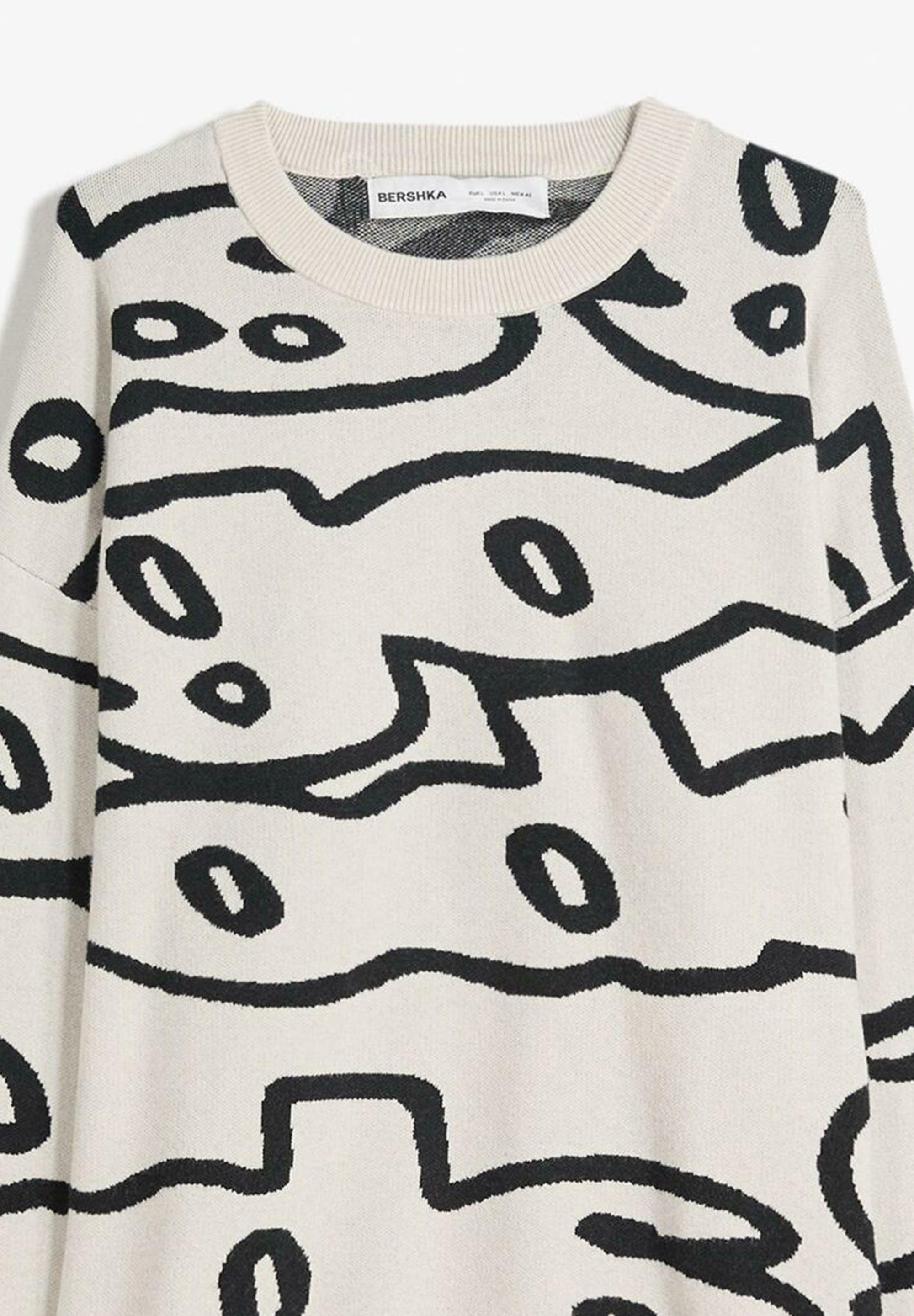 Bershka PRINTED - Trui - wit