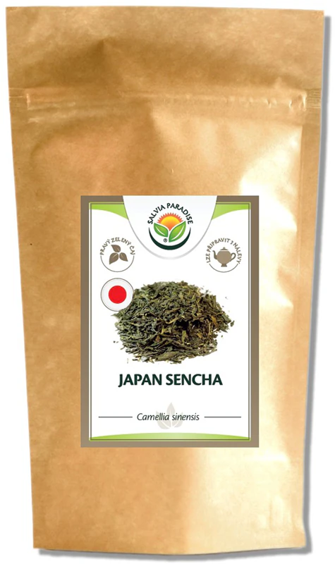 Výživový doplnok zo zeleného čaju Salvia Paradise Japan Sencha na podporu fyzického a duševného zdravia
