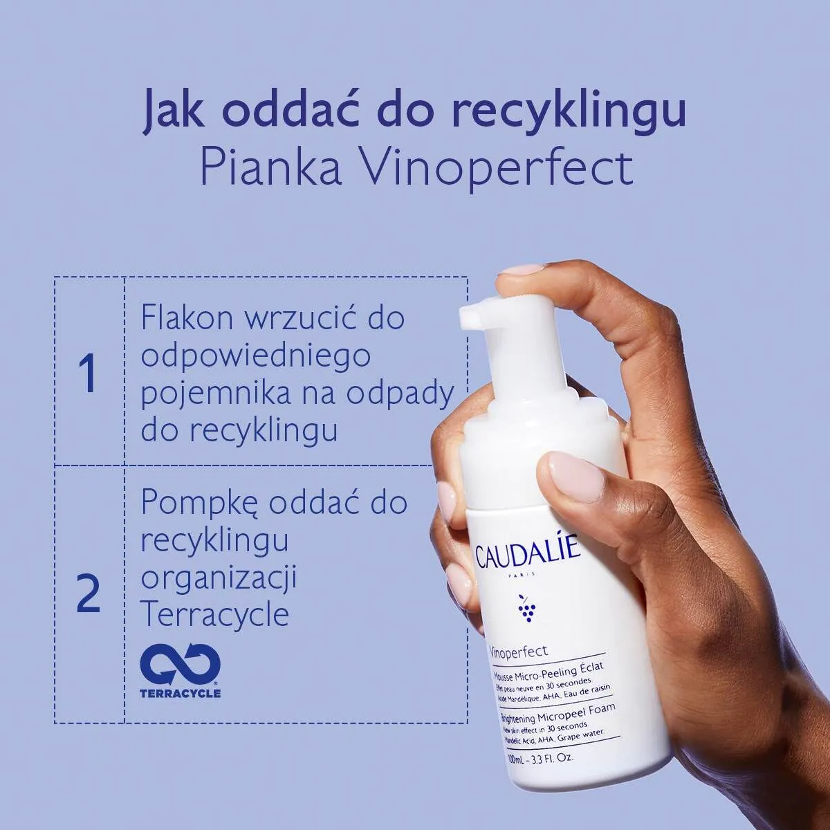 Caudalie Vinoperfect Rozjaśniająca pianka mikropeelingująca