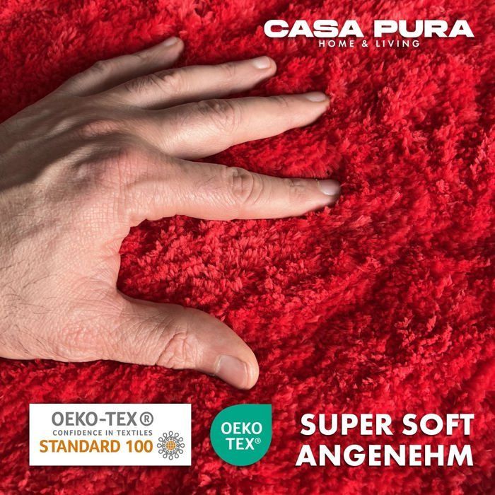 Tapis de bain Sky Uni Baie Rouge 50 x 60 cm
