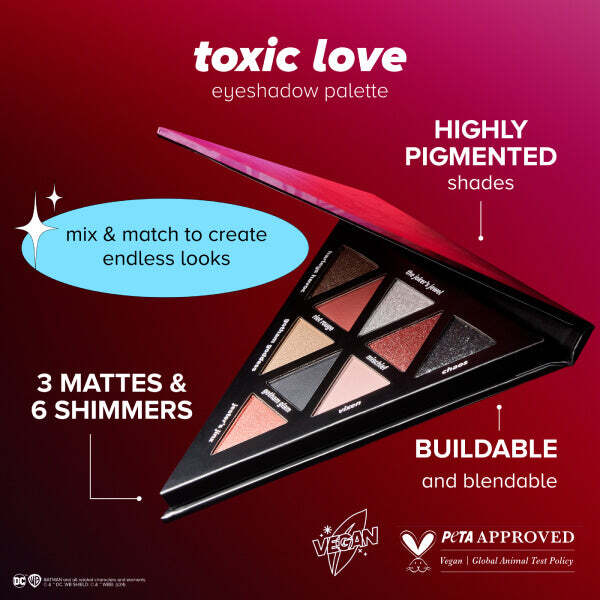 Paletă fard de pleoape Lottie London x Harley Quinn Toxic Love Diamond