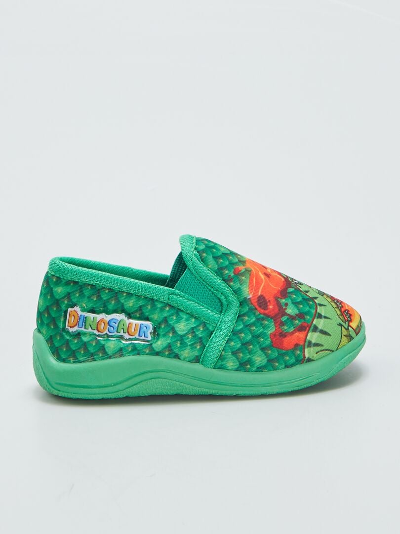 Zamknięte kapcie „Dinozaur” – ZIELONE