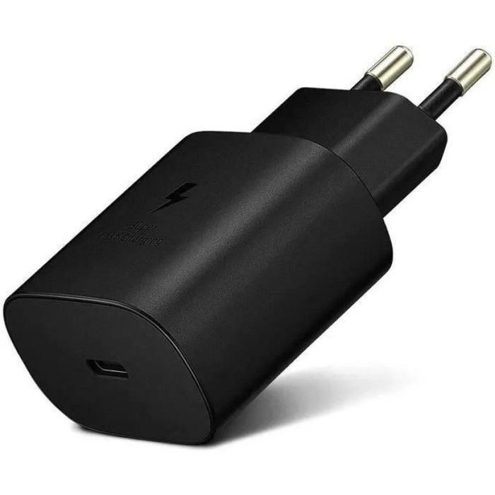 Cargador rápido de 25 W - Para smartphones Samsung Galaxy - Negro (Cable no incluido)