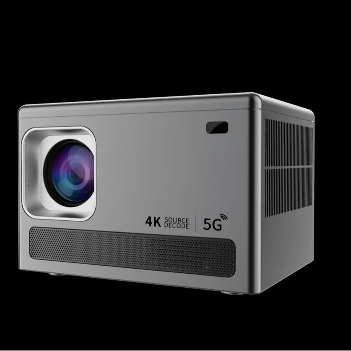 Proyector, 720p, Android 9.0, Bluetooth, Wi-Fi, calidad de audio HD, portátil, gris