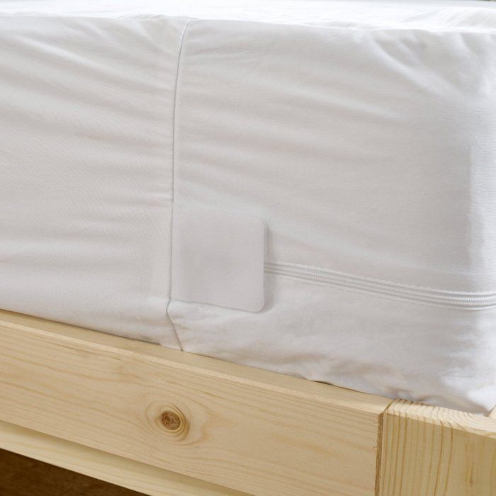 Protège-matelas Anti-punaises de lit 180x200cm Housse intégrale imperméable et respirante pour matelas jusqu'à 30cm - BLEU CALIN