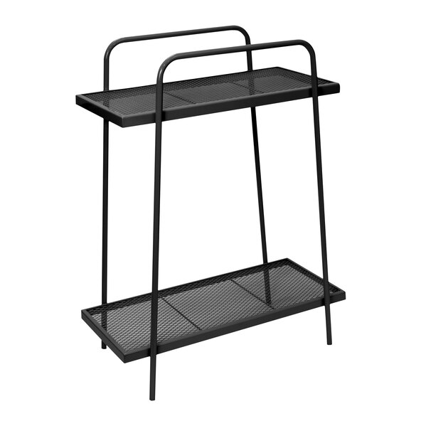 Modern flower shelf, black