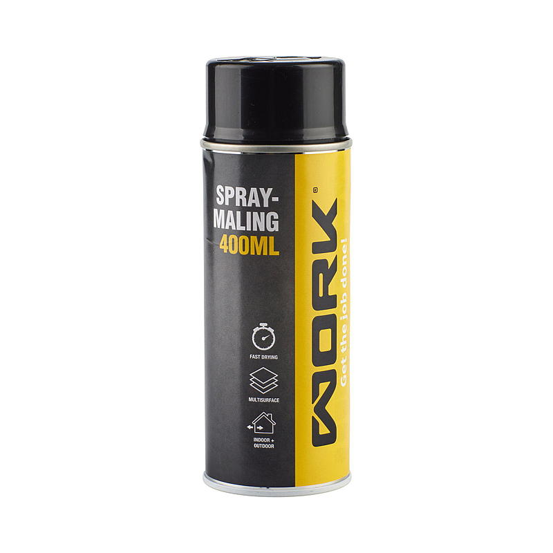 Arbetssprayfärg 400ml Svart blank, RAL9005 Arbetsfärg