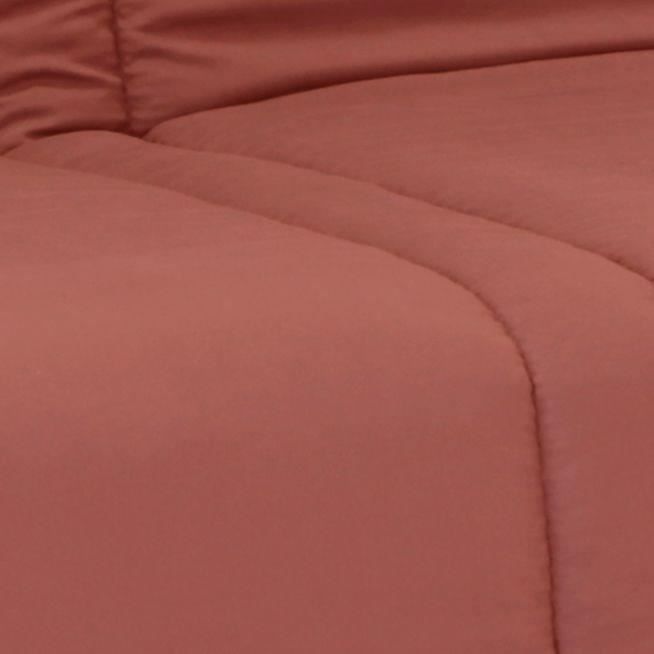 Divano letto a 3 posti con meccanismo click-clack - Terracotta - 100% cotone - L 193 x P 92 cm - LENA