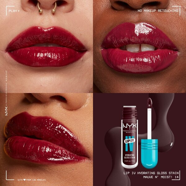 NYX Professional Makeup Lip IV 14 Mauve N' Moist Hydraterende lūpu spīdums<br>
