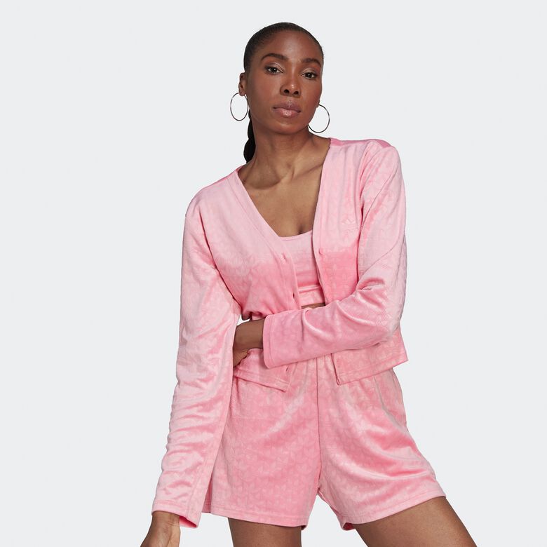 Cardigan in velluto elegante per il tempo libero