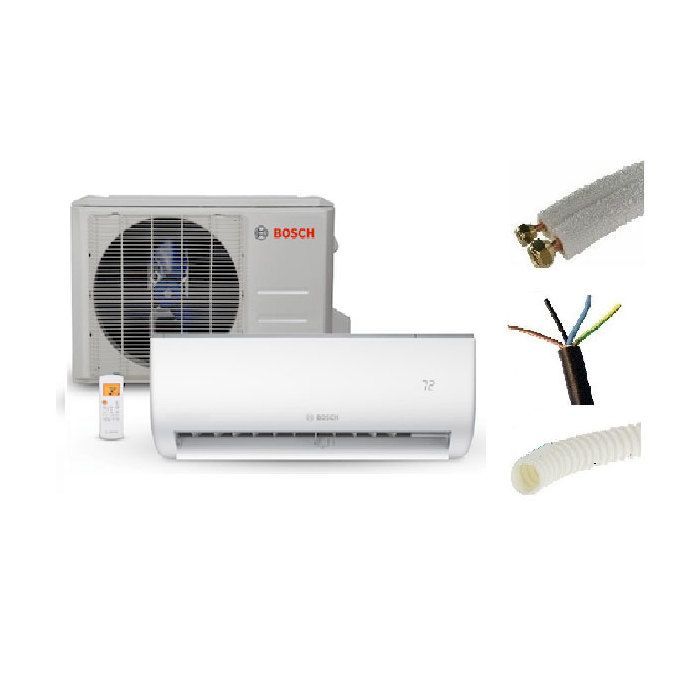 AIRE ACONDICIONADO PARED BOSCH INVERTER DE 5300 W LISTO PARA INSTALAR + KIT DE INSTALACIÓN DE 3 METROS (60 m2 máx.)