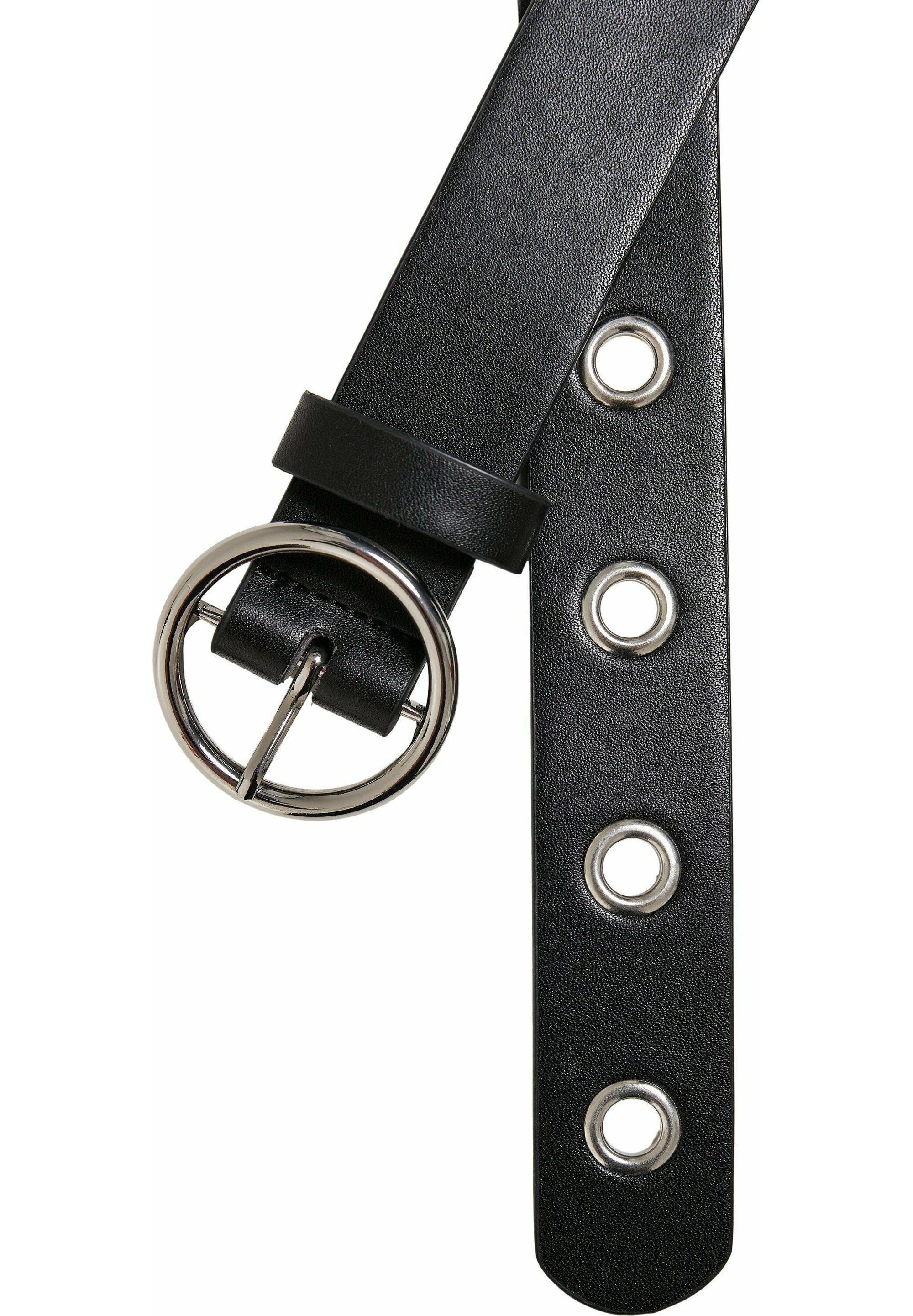 Cintura Urban Classics con occhielli, confezione da 2 - bianco e nero
