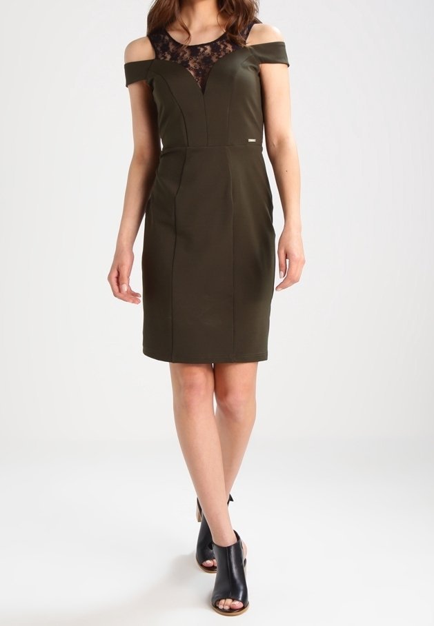 Guess Shift jurk - donkergroen