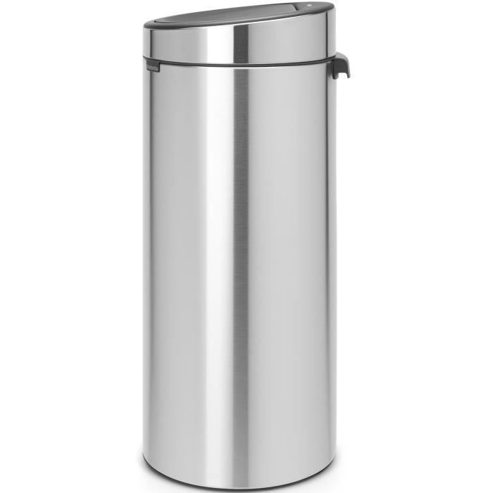 Cubo de basura táctil BRABANTIA - 30L - Acero mate